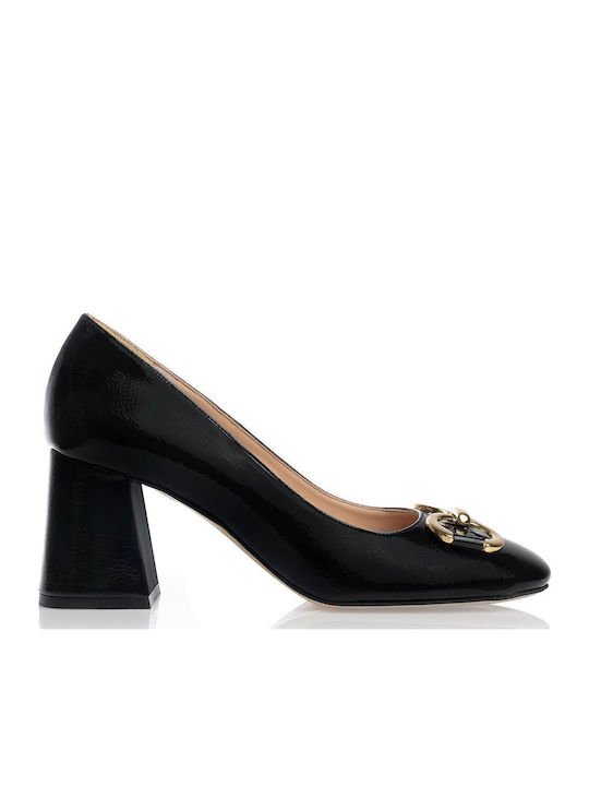 Sante Patent Leather Black Medium Heels