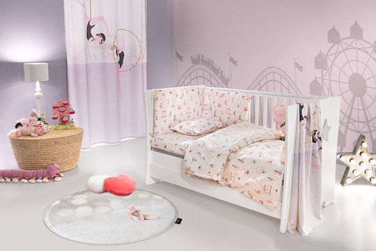 Saint Clair Σετ Βρεφικά Σεντόνια Κούνιας Βαμβακερά Pinky 115x170εκ. 3τμχ