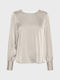 Vero Moda Women's Blouse Long Sleeve Beige