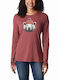 Columbia Women's Blouse Cotton Long Sleeve Burgundy