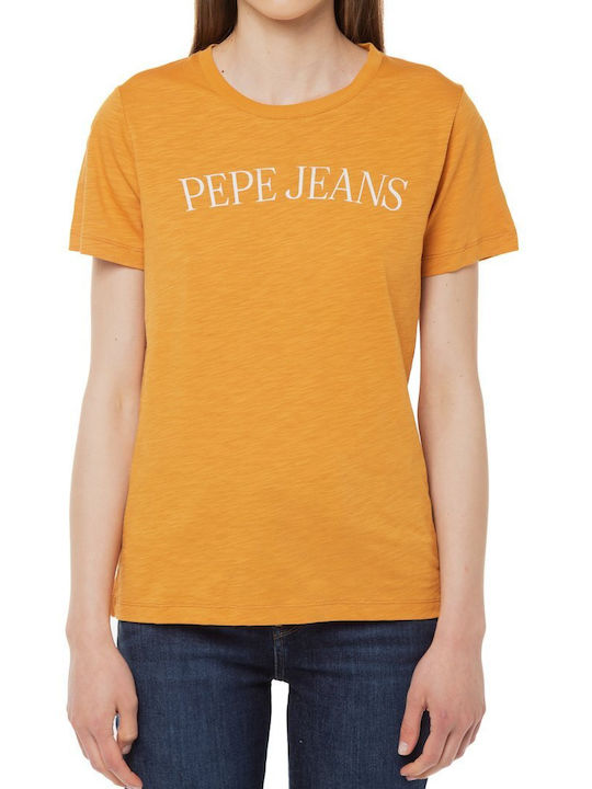 Pepe Jeans Γυναικείο T-shirt Κίτρινο