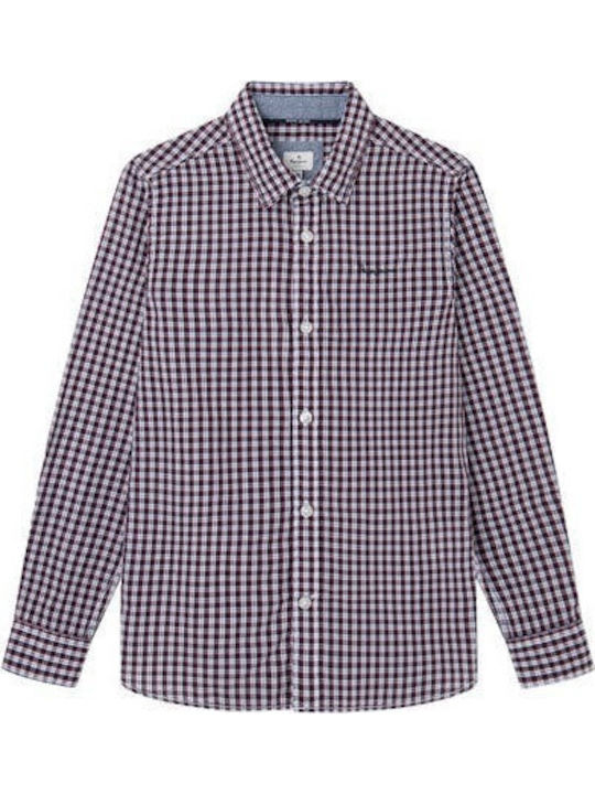 Kids Shirt Long Sleeve Burgundy Dunell