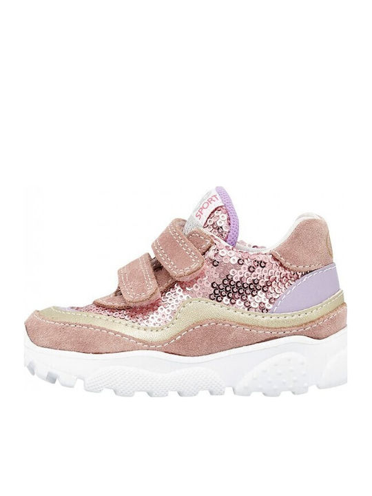 Falcotto Amantea Vl Παιδικά Sneakers με Σκρατς Ροζ