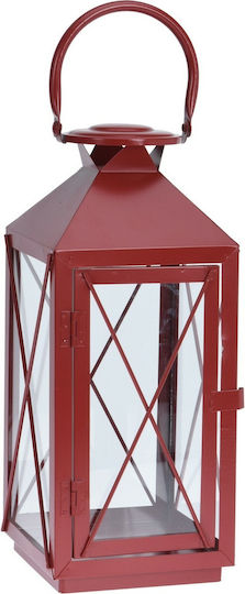 Koopman Laterne Metallisch Rot 14x14x14cm 1Stück