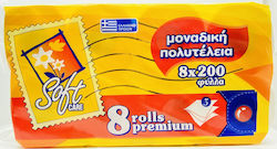 Softcare Toilettenpapier 8 Rollen 3 Lagen (124gr/Rolle) Softcare Toilettenpapier 8 Rollen 3 Lagen (124gr/Rolle)
