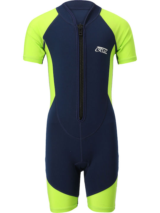 Cruz Costum De Neopren Copii Monoshort De Scufundare Cu Fermuar 3002 Gecko Verde
