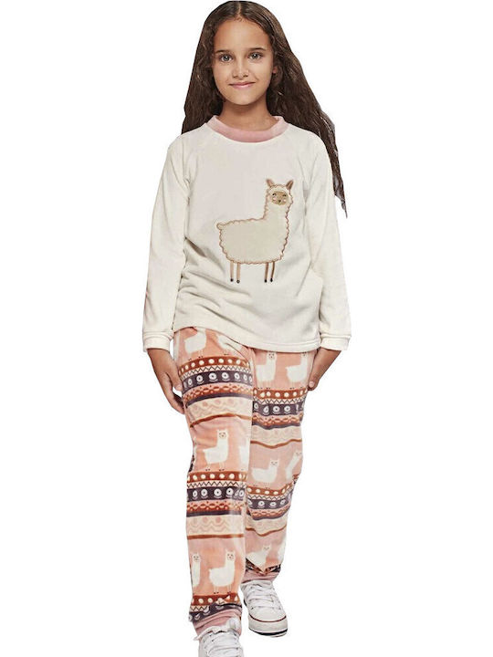 Gisela Graham Kids' Pajamas Winter Velvet Ecru