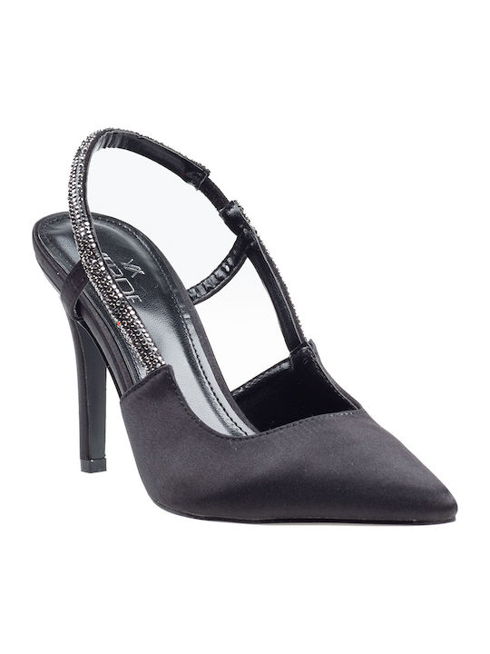 Black High Heels with Strap