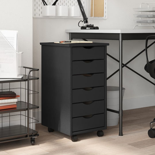 Office Storage Solid Wood Drawer Gray L34xW39xH65.5cm Office Storage Solid Wood Drawer Gray L34xW39xH65.5cm