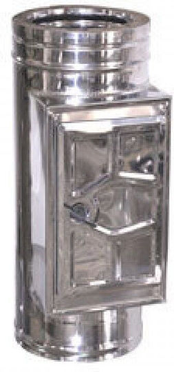 Technometal Θυρίδα Καπνοδόχου Inox 200mm Ασημί