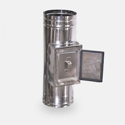 Technometal Θυρίδα Καπνοδόχου Inox 320mm Ασημί