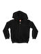 Kids Sweatshirt Cardigan Cotton with Hood Black