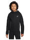 Nike Παιδική Ζακέτα Φούτερ Fleece Μαύρη Sportswear Tech