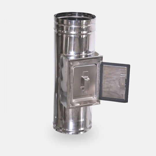 Technometal Θυρίδα Καπνοδόχου Inox 150mm Ασημί
