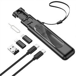 Borofone U36 USB to Lightning / Type-C / micro USB Cable 0.28m