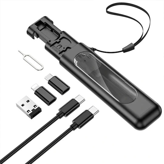 Borofone U36 Редовна USB към Lightning / Type-C / micro USB Кабел 3Спецификация Черен 0.28м (000.230.11838)
