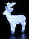Aca Illuminated Christmas Plastic Figure Reindeer White Height 49cm Standing Reindeer