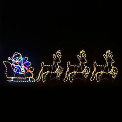 Aca Christmas Outdoor Illuminated Reindeer Figure Multicolour