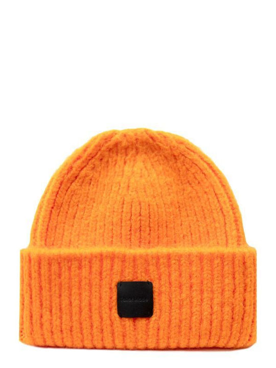 Tailor Made Knitwear Knitted Beanie Cap Orange -ORANGE