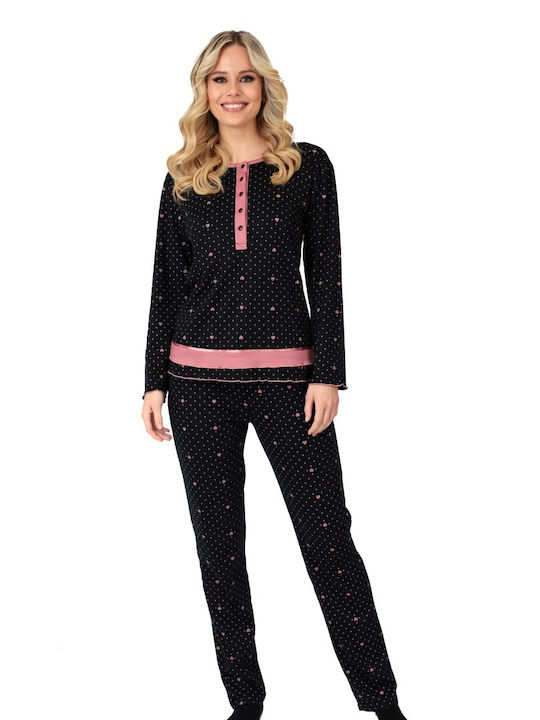 Lydia Creations Winter Women's Pyjama Set Pink