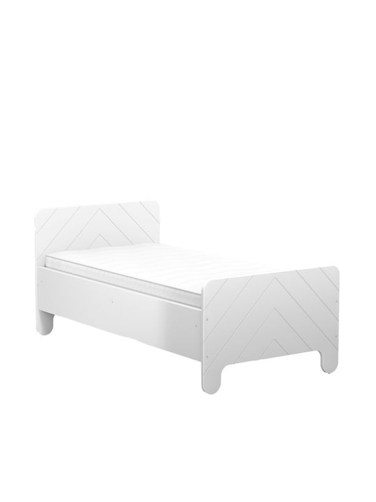 Παιδικό Κρεβάτι Μονό για Στρώμα 80x160cm Λευκό Nolia