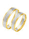 FenixJewelry Σετ Βέρες Δίχρωμες 14Κ με Ματ Φινίρισμα