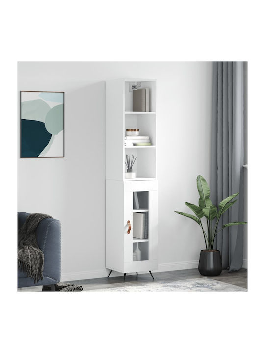 Bookcase White 34.5x34x180cm