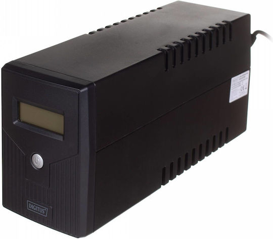 Digitus DN-170063-LCD UPS Linie-Interaktiv 600VA 360W mit 2 Schuko Steckdosen