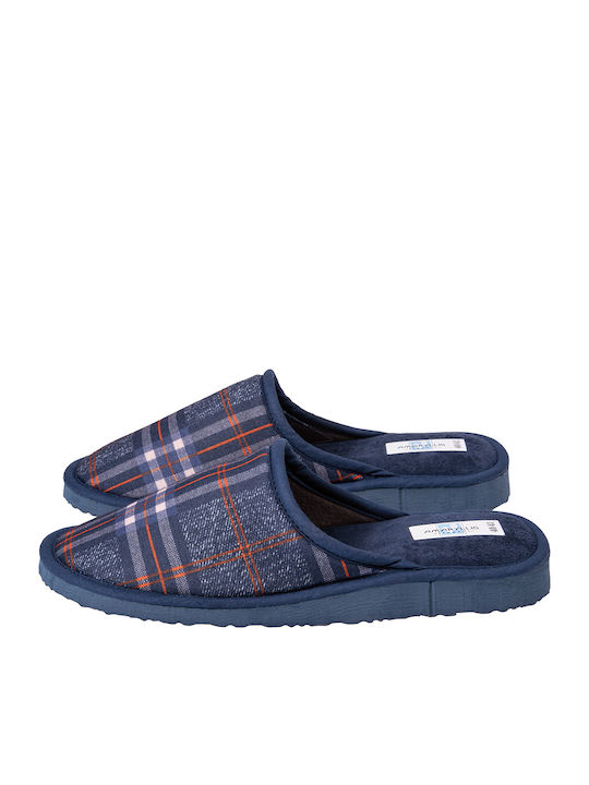 Amaryllis Slippers Зимни мъжки чехли с дизайн Син