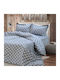 Lino Home Duvet Cover Set Cotton Queen with 2 Pillowcases 220x240 Beige