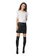 Leder Mini Rock Schwarz