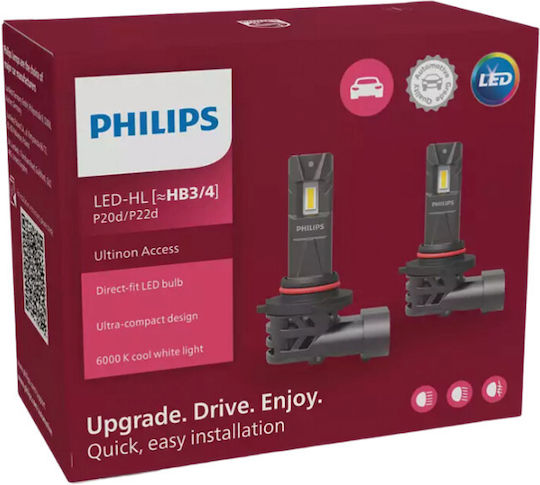 Philips Λάμπες Αυτοκινήτου Ultinon Access LED 6000K Ψυχρό Λευκό 12V 20W 2τμχ