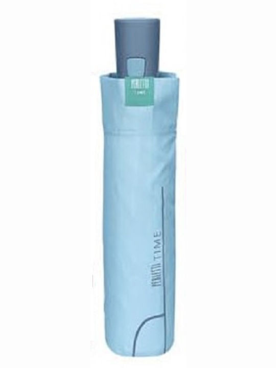 Rain Windproof Automatic Umbrella Compact Light Blue