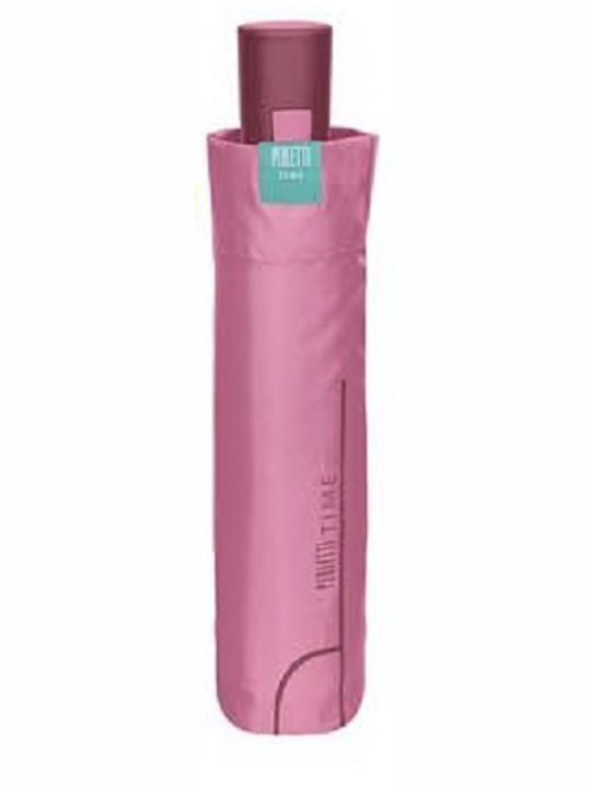 Rain Windproof Automatic Umbrella Compact Pink