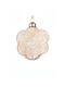Hängendes Ornament Blume Glas Beige 5x9.5cm