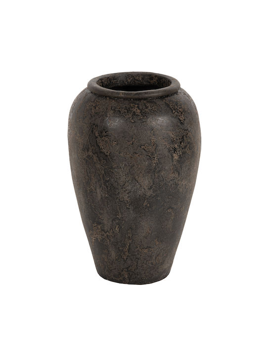 HomeMarkt Dekorative Vase Keramik Sparta Grau B25xH47cm
