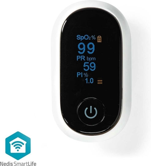 Nedis Παλμικό Οξύμετρο Δακτύλου με Bluetooth Λευκό