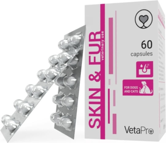 Vetapro Συμπλήρωμα Διατροφής Σκύλου σε Κάψουλες 60caps για Δέρμα & Τρίχωμα