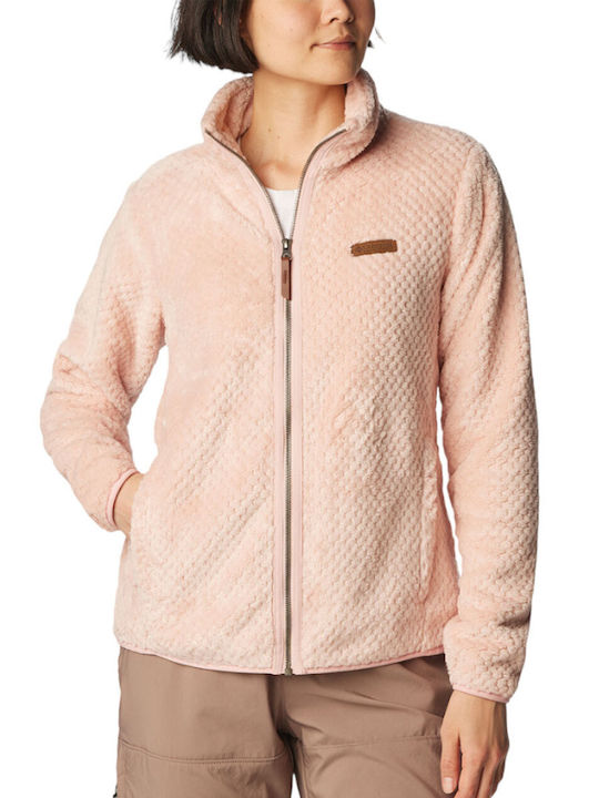 Women's Cardigan with Zipper Pink