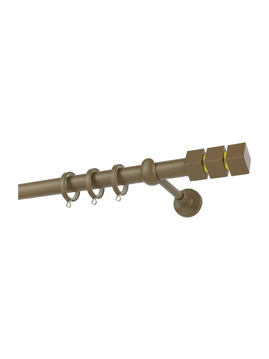Zogometal Metallic Curtain Pole Double with Rai...