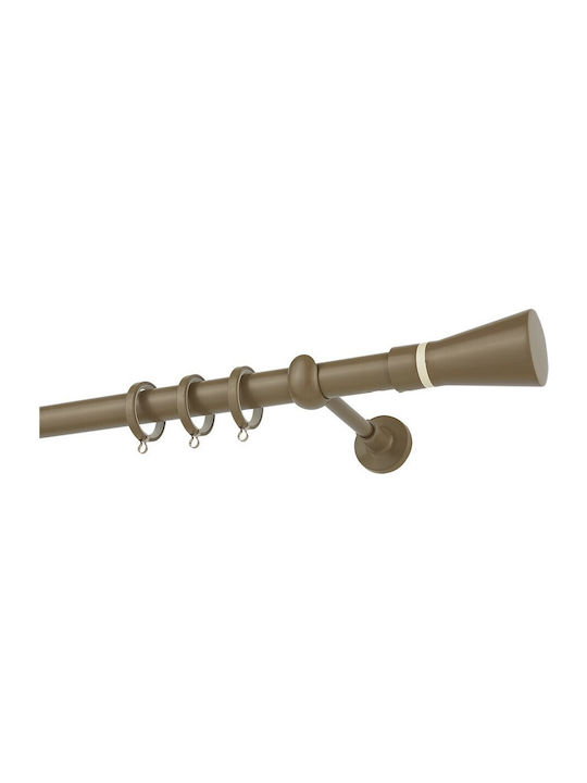 Zogometal Металик Корниз Двоен с Релса Φ25мм 160бр Olive / Ivory