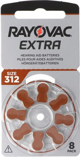Rayovac Extra Advanced Батерии За Слухови Апарати 312 1.45V 8бр