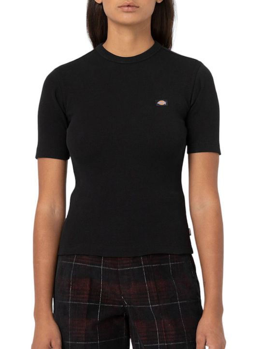 Dickies Women's Athletic Blouse Short Sleeve Black