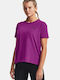 Under Armour Rush Energy Ss 2.0 Women's Athletic Blouse Short Sleeve Purple