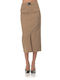 Sushi's Closet Pencil Midi Skirt in Beige color