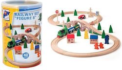 EPA toys Set cu Trenuleț din Lemn pentru 3++ Ani