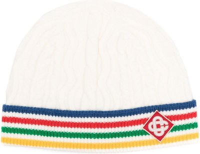 Knitted Beanie Cap White