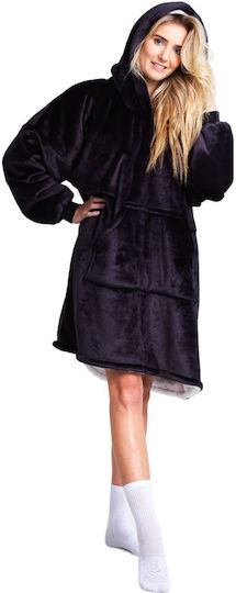 Noxxiez Κουβέρτα Fleece Black 160εκ.