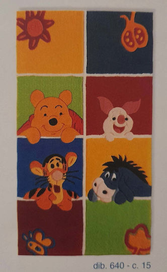 Disney Χειροποίητο Παιδικό Χαλί Πολύχρωμο 60x110cm