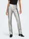 Only Mw Women's Fabric Trousers Silver